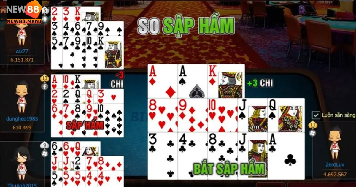 Cách xếp bài mậu binh để tối ưu cơ hội thắng trên New88
